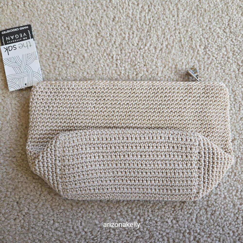 NWT The Sak Crocheted Essential Pouch Colorful Wooden Beads - Picture 2 of 8
